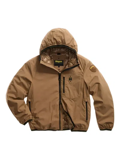 Blauer Hooded Puffer Jacket In Brown
