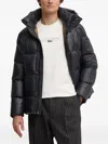 Blauer Hooded Quilted Jacket In Black