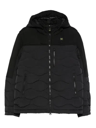 Blauer Hooded Quilted Jacket In Black