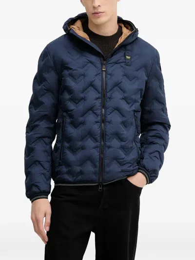 Blauer Hooded Quilted Jacket In Blue