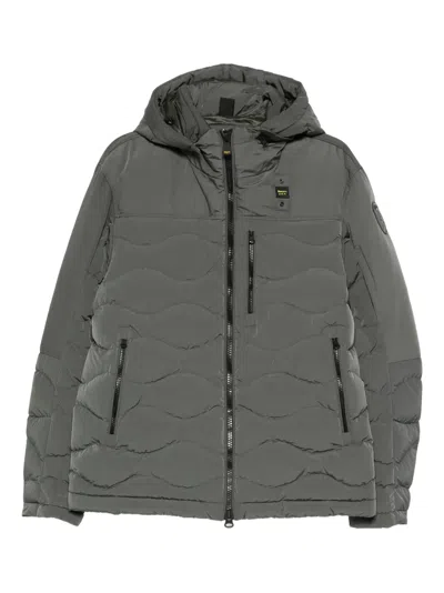 Blauer Hooded Quilted Jacket In Green