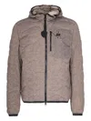 Blauer Hooded Quilted Jacket In Neutral