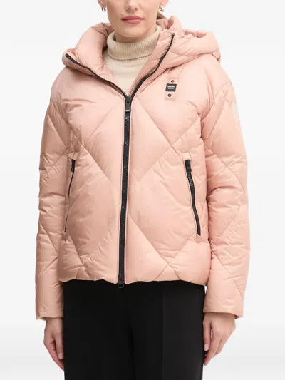 Blauer Hooded Quilted Jacket In Pink