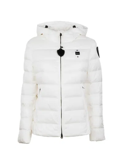 Blauer Hooded Quilted Jacket In White