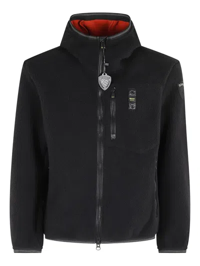 Blauer Hooded Zip Jacket In Black