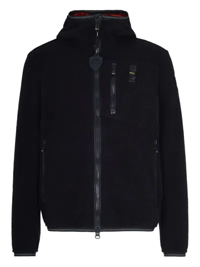 Blauer Hooded Zip-up Jacket In Blue