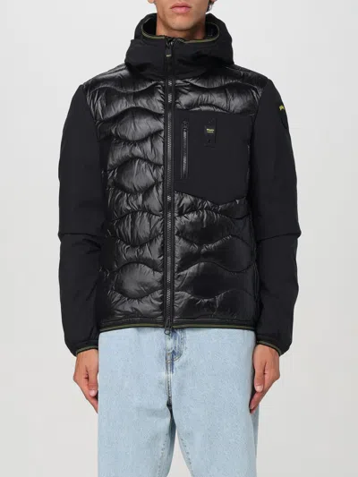 Blauer Mixed Fill Quilted Jacket Albert In Black