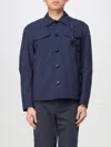 Blauer Patch-pocket Button-fastening Jacket