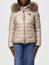 Blauer Quilted Beige Aldie Jacket With Plush Fur Trim In Neutral