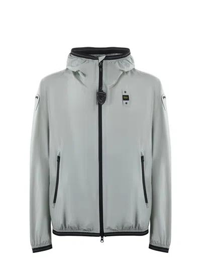 Blauer Jacket In Stretch Nylon In Verde Chiaro