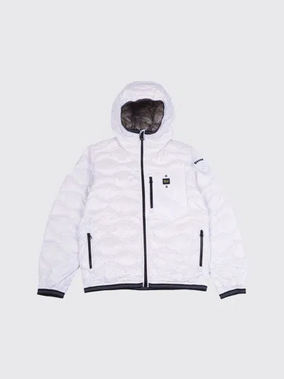 Blauer Kids'  Quilted Down Jacket In Padded Nylon In White