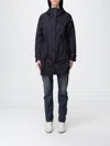 Blauer Nylon Raincoat With Hood In Black