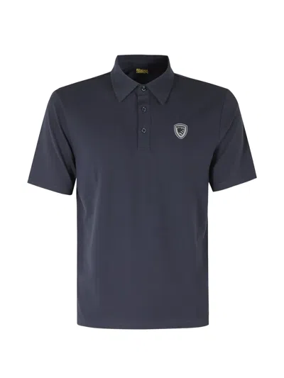 Blauer Kemp Logo-patch Polo Shirt In Blue