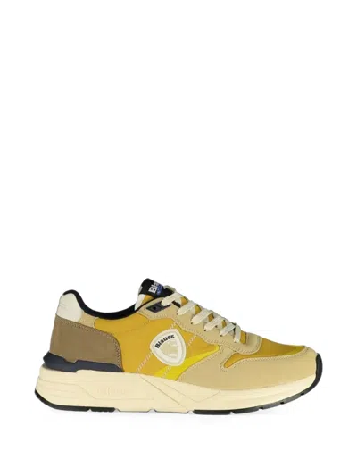 Blauer Lace-up Panelled Sneakers In Neutral