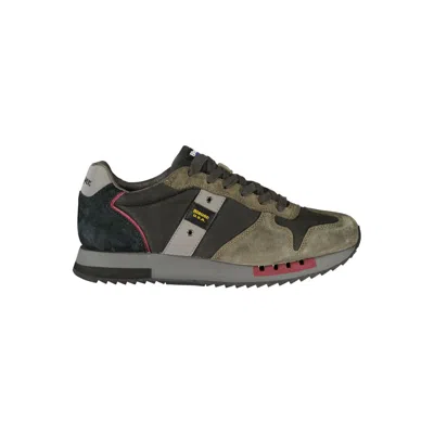 Blauer Black Leather Men Sneaker In Multi