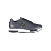 Blauer Perforated Leather Sneakers In Blue