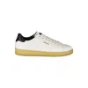 Blauer White Leather Men Sneaker In White