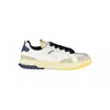 Blauer White Leather Men Sneaker In White