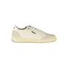 Blauer White Leather Men Sneaker In White