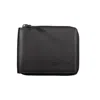 Blauer Sleek Leather Round Wallet With Card Spaces In Black