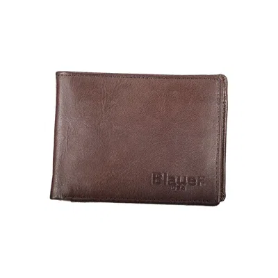 Blauer Elegant Dual Compartment Leather Wallet In Brown