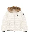 Blauer Logo-appliqué Hooded Puffer Jacket In Neutral