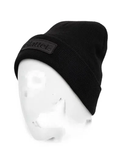 Blauer Logo Patch Beanie In Black