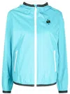 Blauer Logo-patch Bomber Jacket In Gnawed Blue