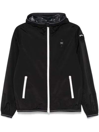 Blauer Logo-patch Jacket In Black