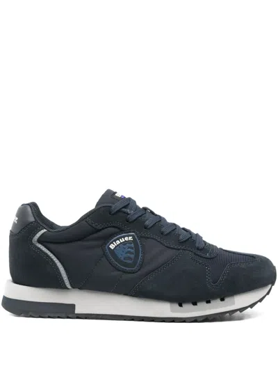 BLAUER LOGO-PATCH LOW-TOP SNEAKERS