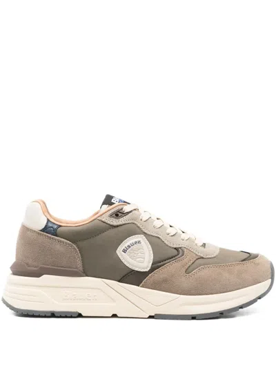 BLAUER LOGO-PATCH LOW-TOP SNEAKERS