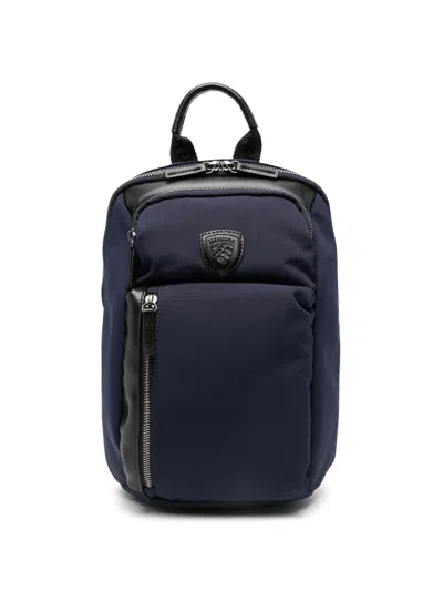 Blauer Logo-patch Messenger Bag In 蓝色