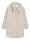 Blauer Logo-patch Raincoat In Neutrals