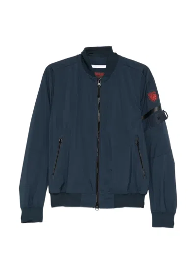 Blauer Logo-patch Bomber Jacket In Blue