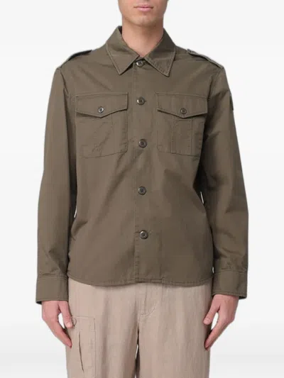 Blauer Logo-patch Button-up Shirt In Brown