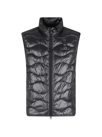 Blauer Logo-patch Gilet In Black
