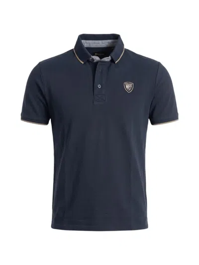 Blauer Logo-patch Polo Shirt In Blue