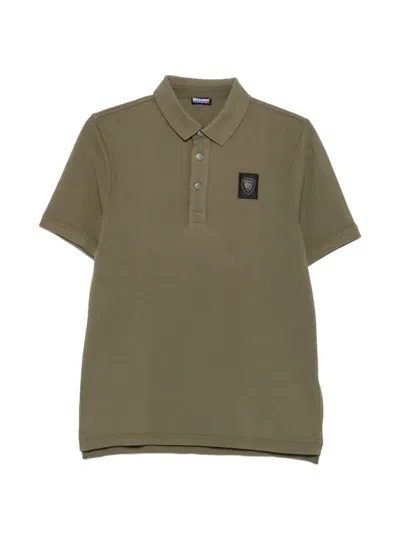 Blauer Logo-patch Polo Shirt In Green