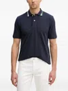 Blauer 로고 패치 반소매 폴로 셔츠 In Blue