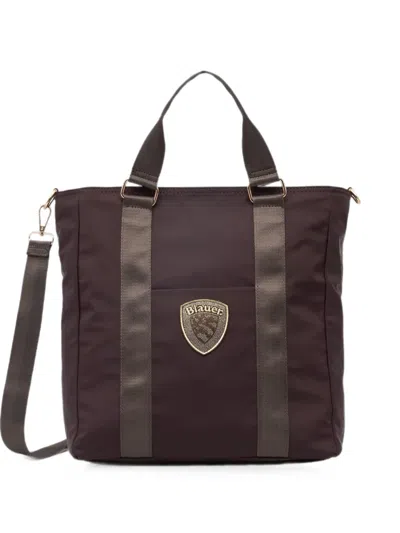 Blauer Logo-patch Tote Bag In Purple