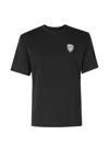 Blauer Logo-patch T-shirt In Black