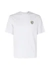 Blauer Logo-patch T-shirt In White
