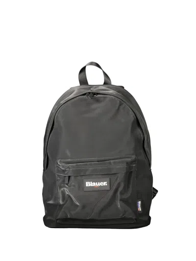 BLAUER LOGO-PATCH ZIP-POCKET BACKPACK