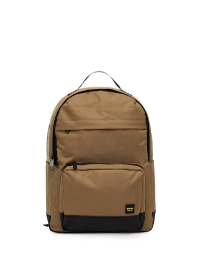 Blauer Logo-print Backpack In Brown