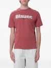 Blauer Logo-print Cotton T-shirt In Red