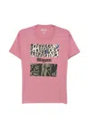 Blauer Logo-print Leopard-pattern T-shirt In Pink
