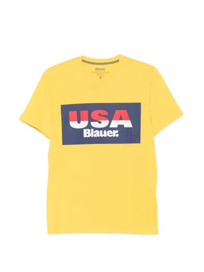 Blauer Logo-print Short-sleeve T-shirt In Yellow