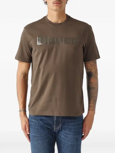 Blauer Logo-print T-shirt In Brown
