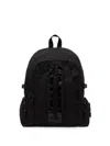 Blauer Logo-print Zip-pocket Backpack In Black