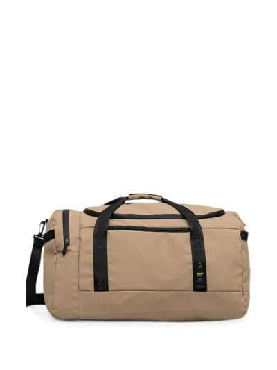 Blauer Logo-tape Duffle Bag In Brown